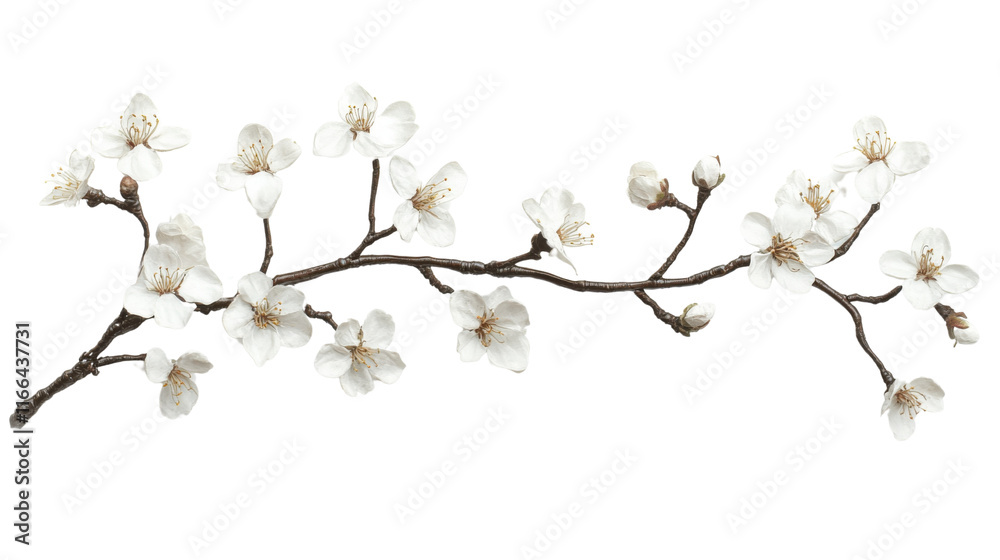 Blooming tree branch transparent background Blooming tree branch transparent background
