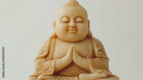buddha statue isolated on white background, Worship person prayer buddha