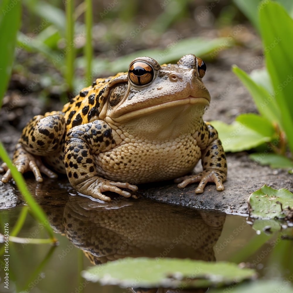 Obraz premium Night Songs: A Toad Chorus in Full Bloom
