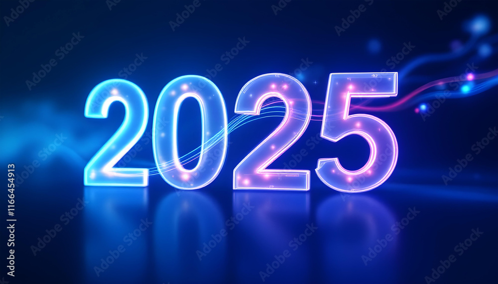 2025 3d text concept wifi internet technology 2025 3d text concept wifi internet technology
