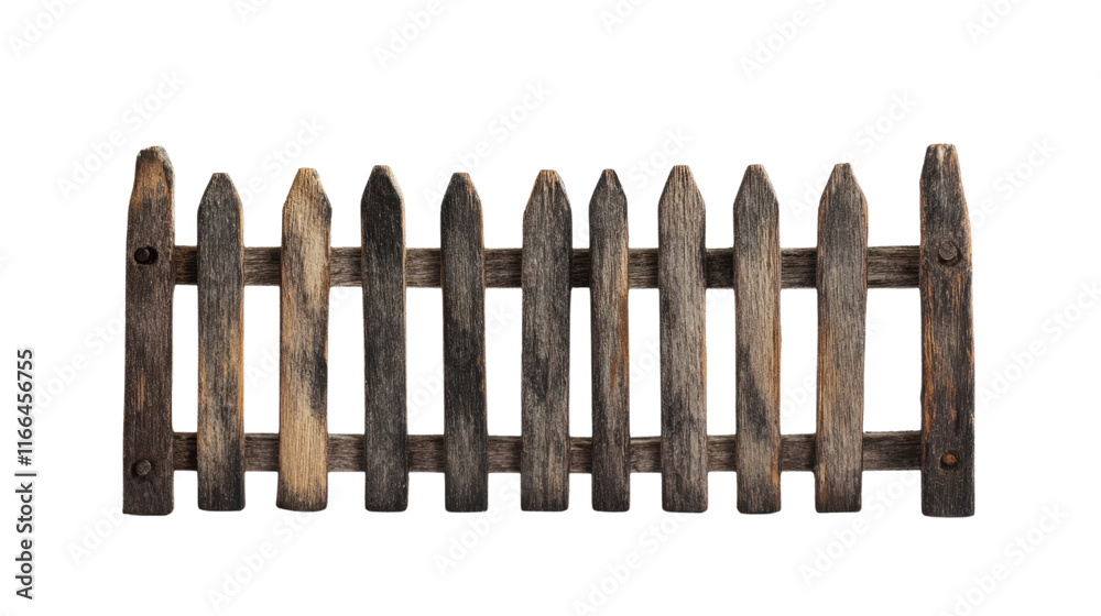 Obraz premium Wooden fence transparent background