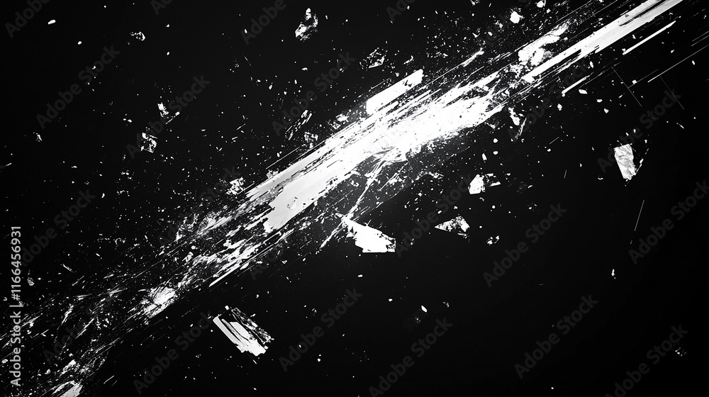 Dynamic Abstract Composition Showcasing Shards and Light in Dark Setting Dynamic Abstract Composition Showcasing Shards and Light in Dark Setting