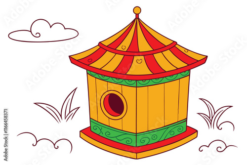 a traditional Chinese lantern D