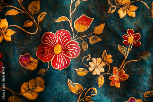 Batik is a traditional art of fabric dyeing that uses wax to create unique patterns and designs. It is widely popular in countries like Malaysia and Indonesia, known for its vibrant colors and cultura photo