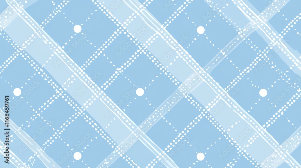 Abstract Blue and White Plaid Pattern Design Abstract Blue and White Plaid Pattern Design