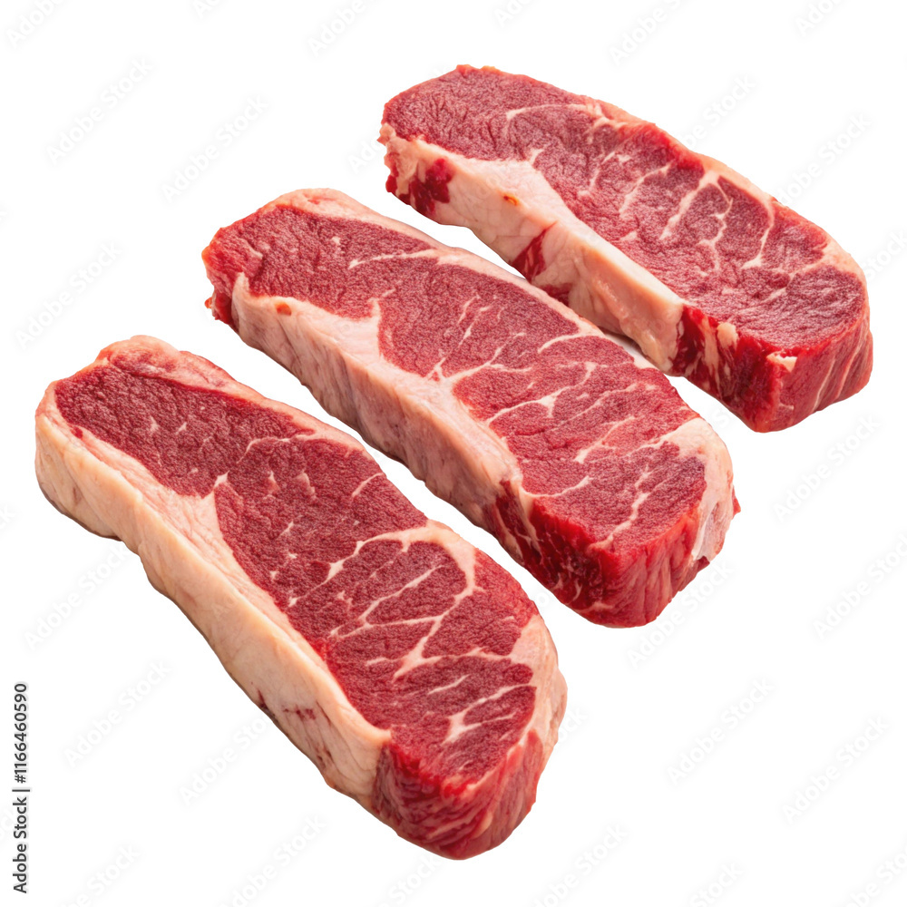 Three pieces of red pork Three pieces of red pork