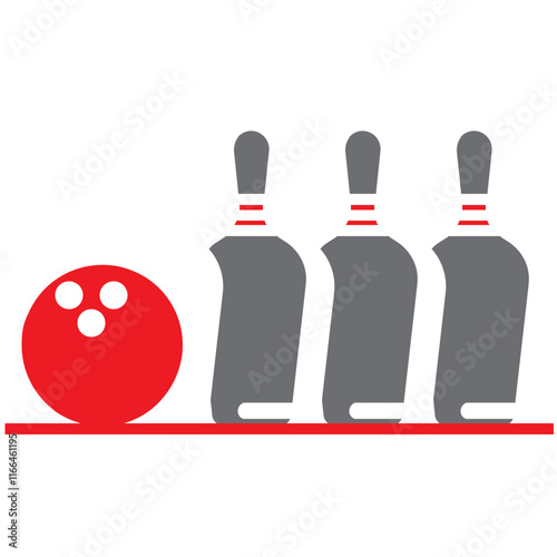 bowling pins and ball