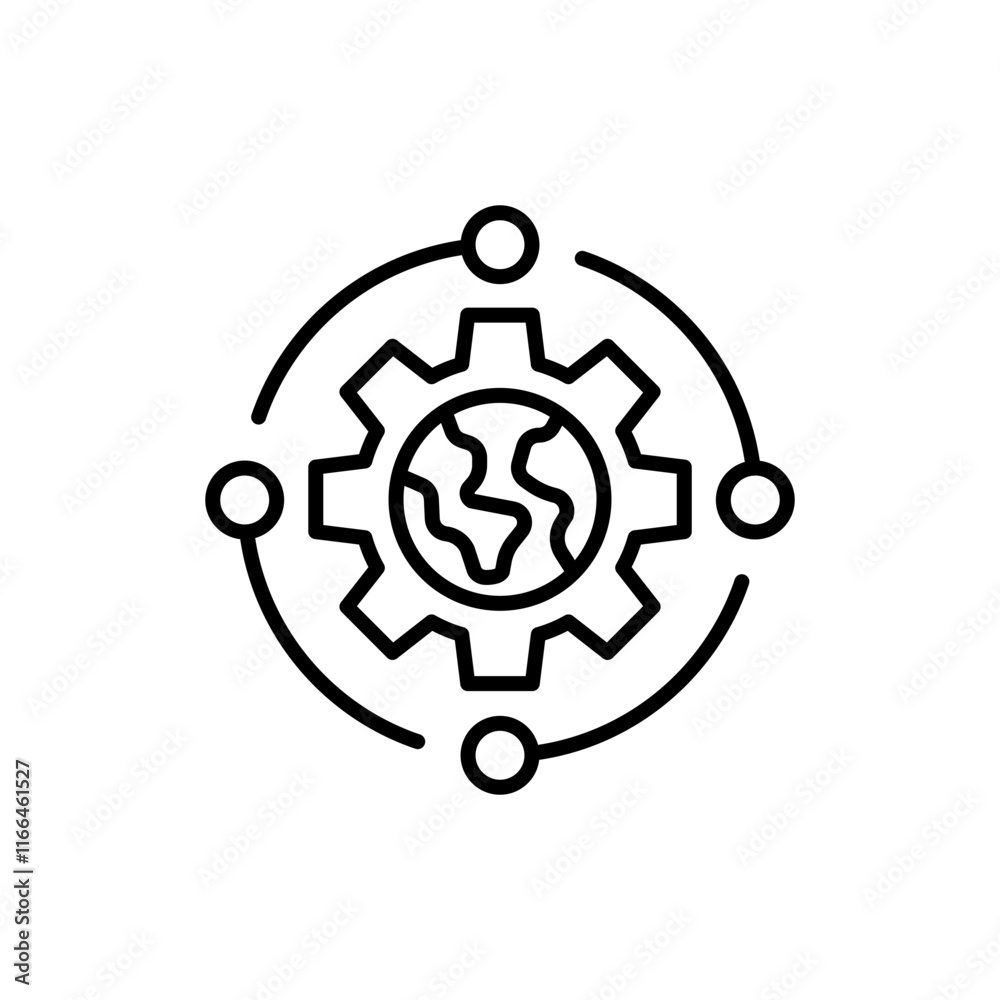 Digital world outline icons, minimalist vector illustration ,simple transparent graphic element .Isolated on white background Digital world outline icons, minimalist vector illustration ,simple transparent graphic element .Isolated on white background