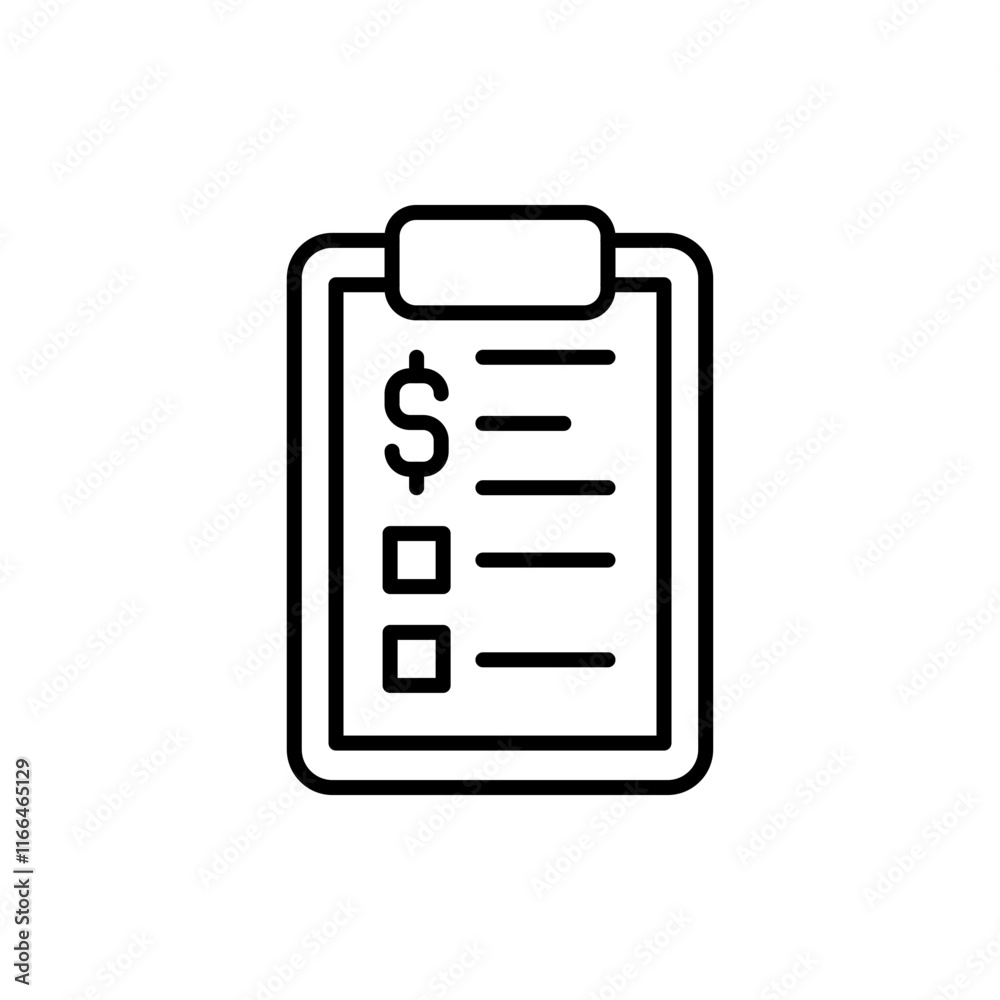 Invoice outline icons, minimalist vector illustration ,simple transparent graphic element .Isolated on white background Invoice outline icons, minimalist vector illustration ,simple transparent graphic element .Isolated on white background
