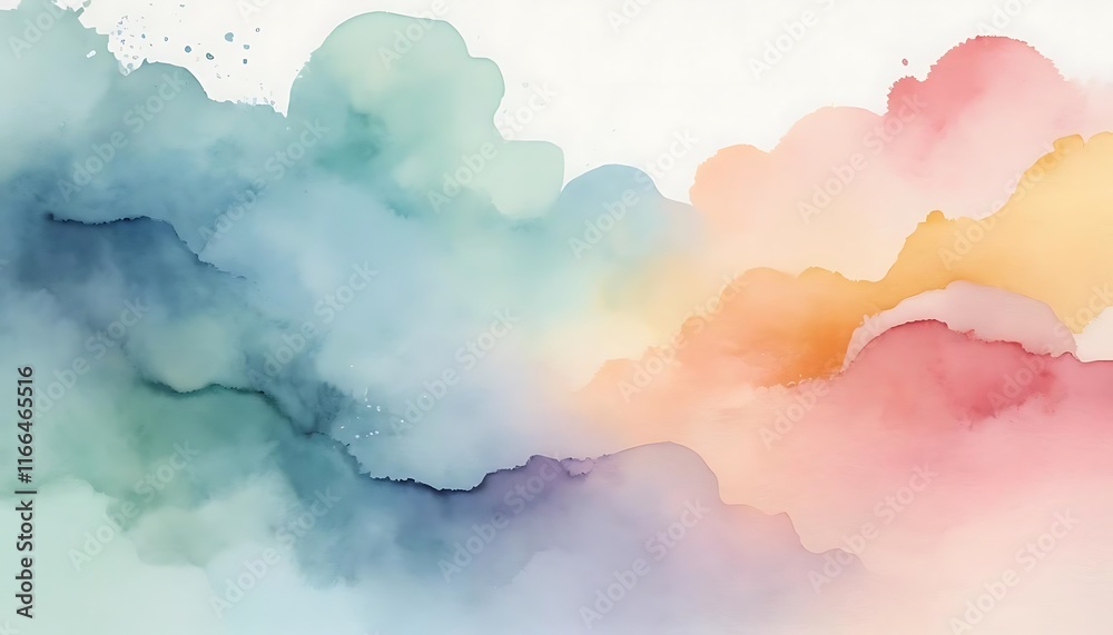 An artistic blend of pastel watercolors with soft and overlapping gradients for a calming effect An artistic blend of pastel watercolors with soft and overlapping gradients for a calming effect