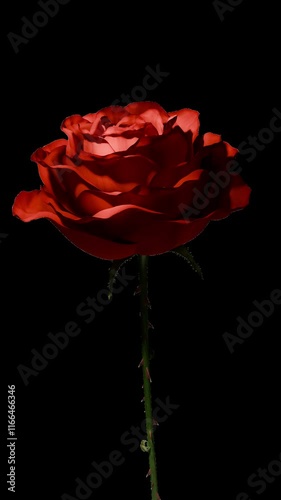 Blooming Roses on a Transparent Background