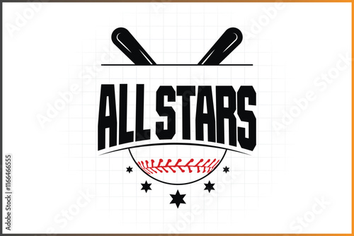 Baseball Logo Template Custom Baseball Logo Mark, All-Stars