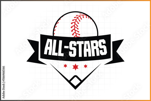 Baseball Logo Template Custom Baseball Logo Mark, All-Stars