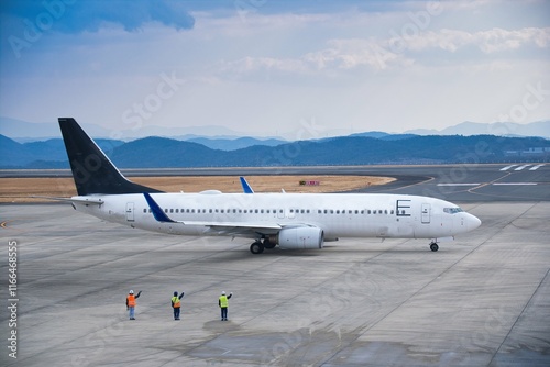 駐機中の航空機