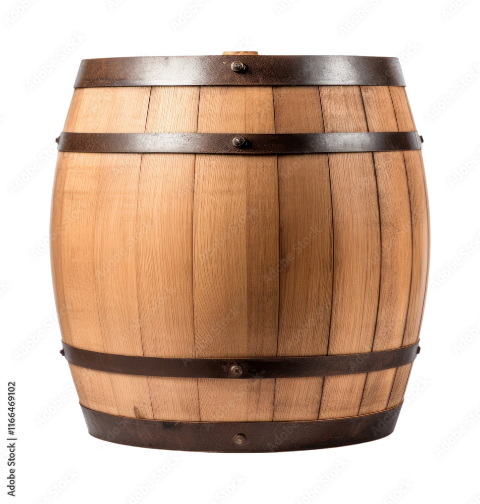 Fototapeta premium PNG Wooden oak barrel keg