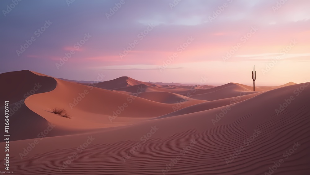 Golden Sand Dunes at Sunset With Clear Skies and Beautiful Horizons Golden Sand Dunes at Sunset With Clear Skies and Beautiful Horizons