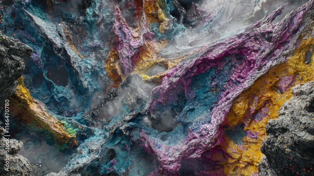 Colorful Alien Planet Landscape 8K High Res Fantasy Rock Formation Colorful Alien Planet Landscape 8K High Res Fantasy Rock Formation