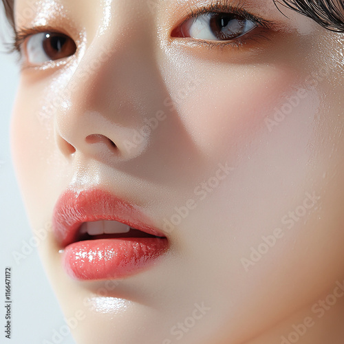 close up portrait of a woman	
