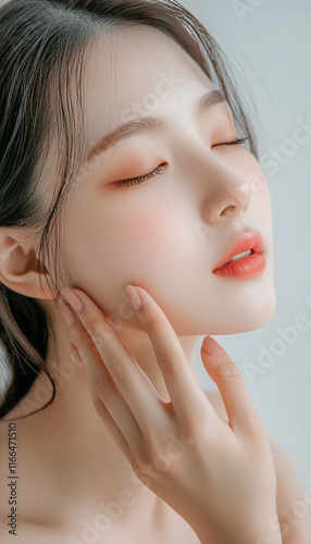 close up portrait of a woman	
