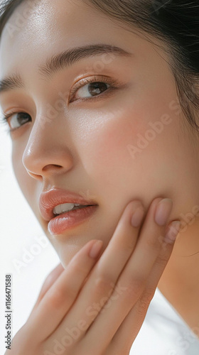 close up portrait of a woman	
