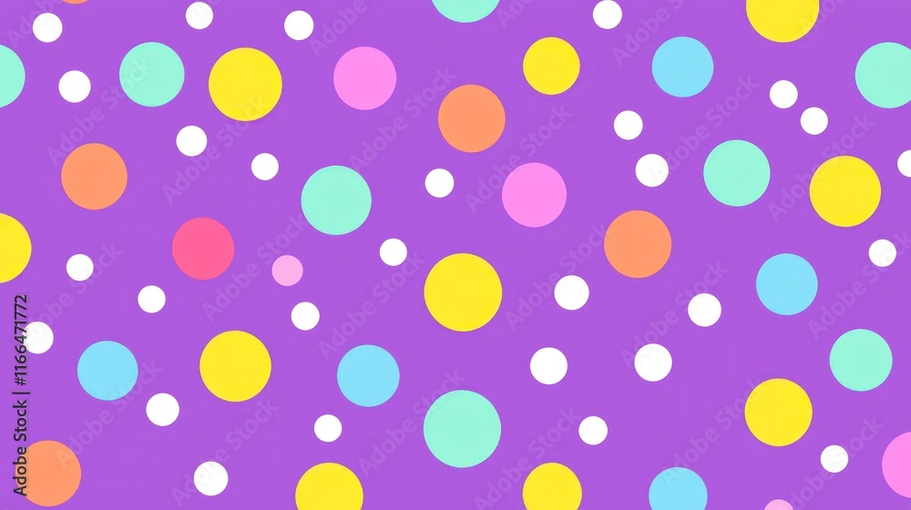 Colorful Polka Dots Pattern Background