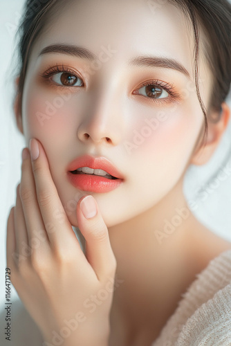 close up portrait of a woman	

