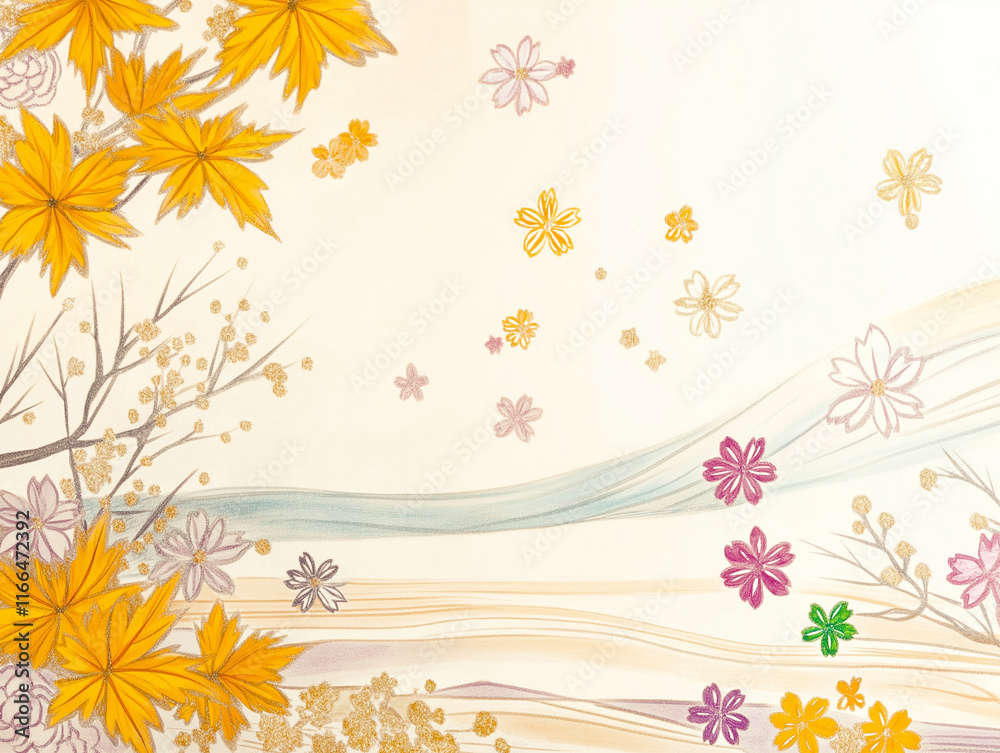 Obraz premium 和柄素材