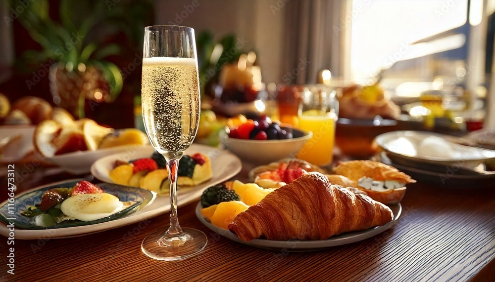Close-up of a Drink Surrounded by Breakfast and Brunch Delights Close-up of a Drink Surrounded by Breakfast and Brunch Delights