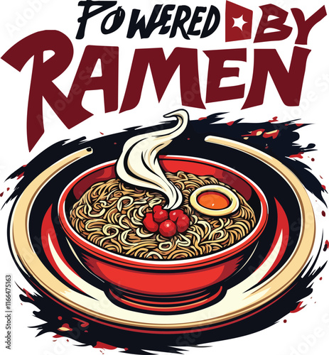 powered by ramen energy t-shirt design