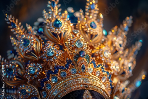 Wallpaper Mural Exquisite ornate crown adorned with jewels, showcasing intricate craftsmanship and cultural significance. Torontodigital.ca