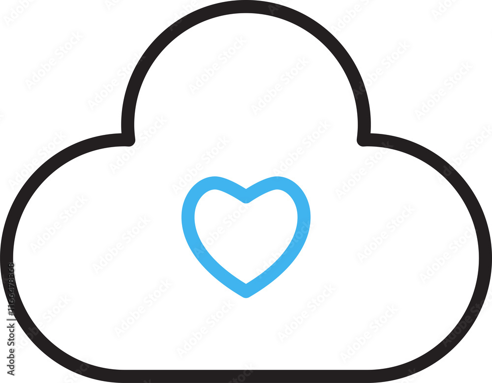 Cloud and Heart Line Icon
Cloud and Heart Line Icon