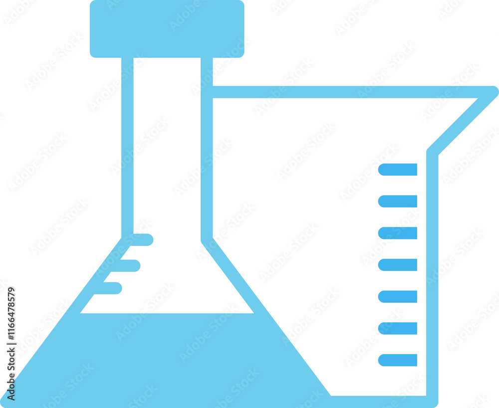 Laboratory Flask Glassware and Beaker Icon
Laboratory Flask Glassware and Beaker Icon