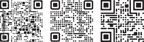 Fake QR code scan vector illustration