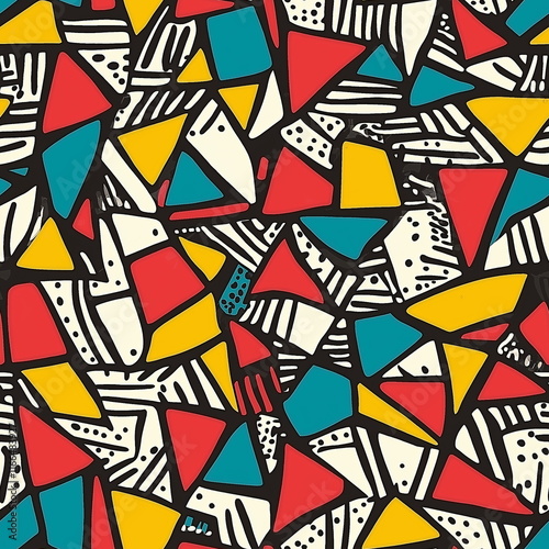 Geometric Doodle Hand Drawn Seamless Pattern