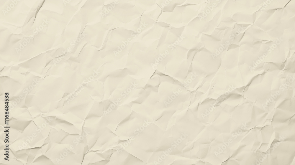 Fototapeta premium Crumpled Paper Texture on a Light Gray Background - High-Resolution Abstract.