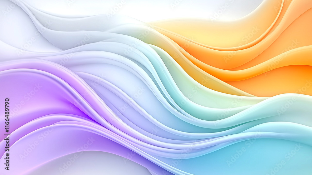 A colorful wave of fabric with a rainbow of colors A colorful wave of fabric with a rainbow of colors