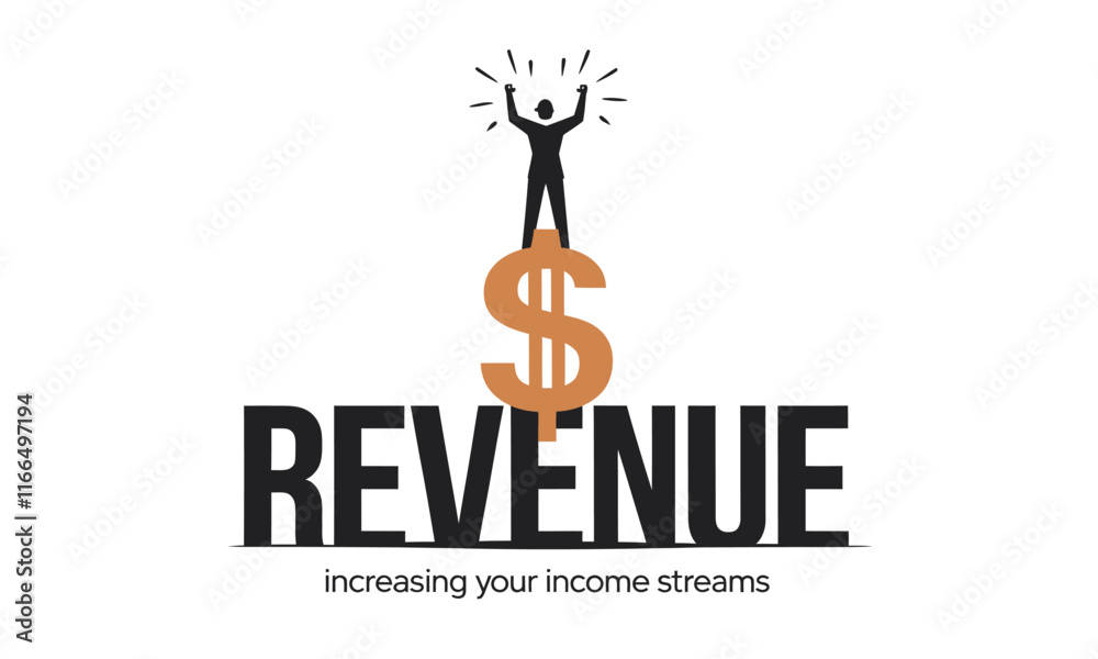 Fototapeta premium Business Revenue Vector Graphic