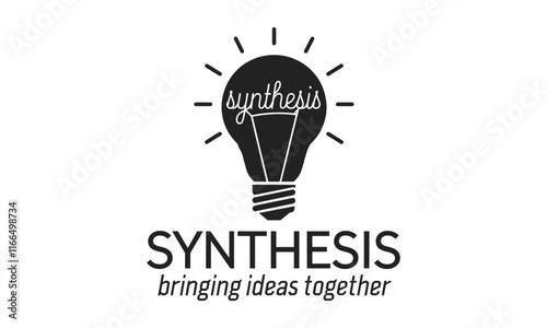 Synthesis vector silhouettes and business clip art logo icon 