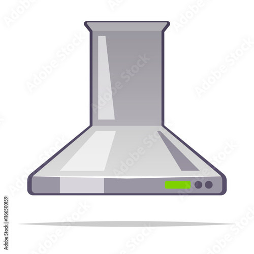 Kitchen hood exhaust vector isolated illustration