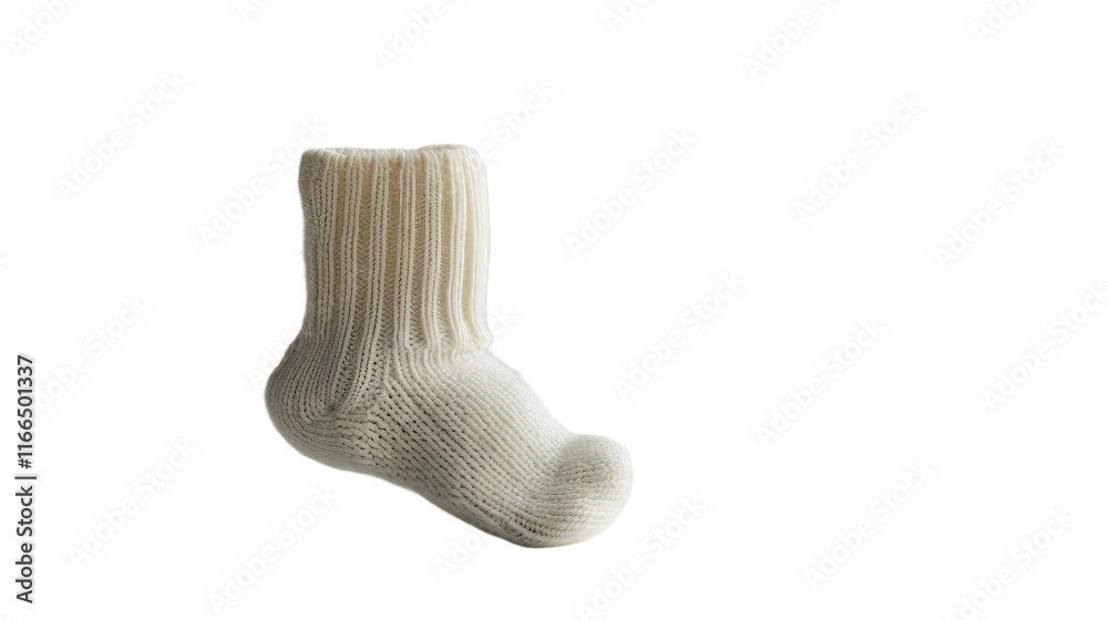 Lone Baby Sock on transparent background PNG.