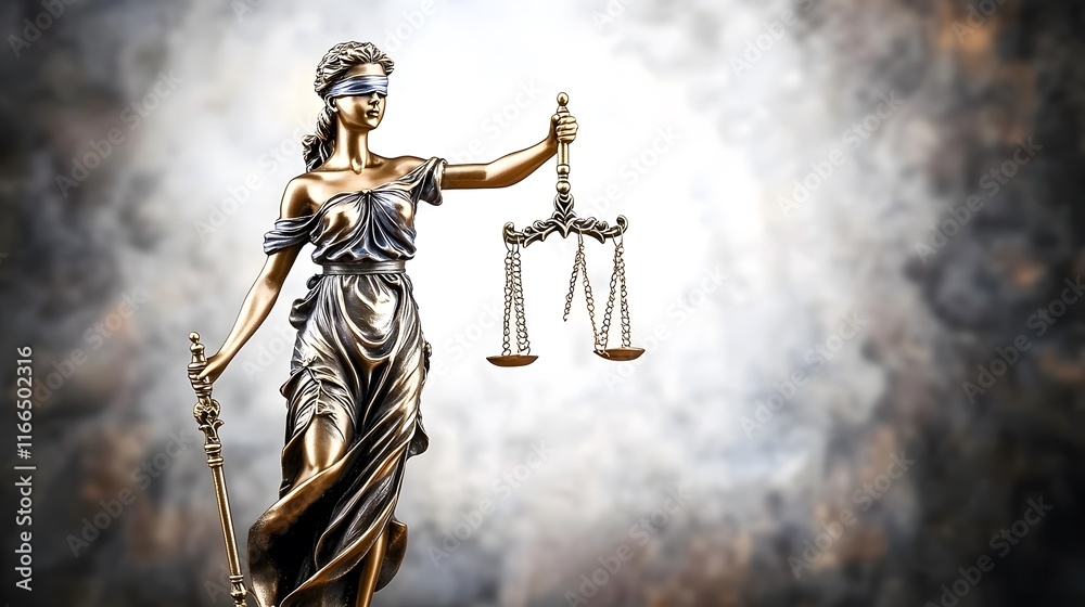 Legal and law concept statue of Lady Justice with scales of justice Legal and law concept statue of Lady Justice with scales of justice
