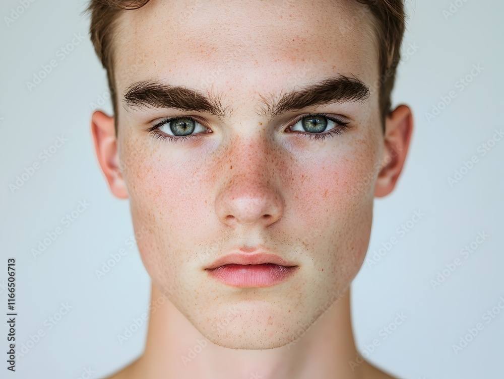 Fototapeta premium Close-up of a Young Man's Face