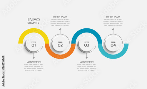Infographic business template colorful design