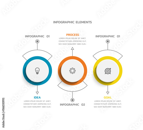 Infographic business template colorful design
