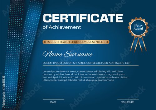 premium elegant certificate diploma of achievements award recognition