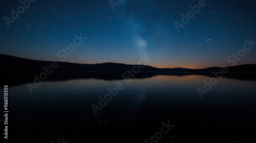 Wallpaper Mural Calm Lake Reflection Under Starry Night Sky Torontodigital.ca