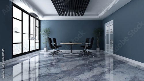 modern office meeting room for company logo mockup 3d render