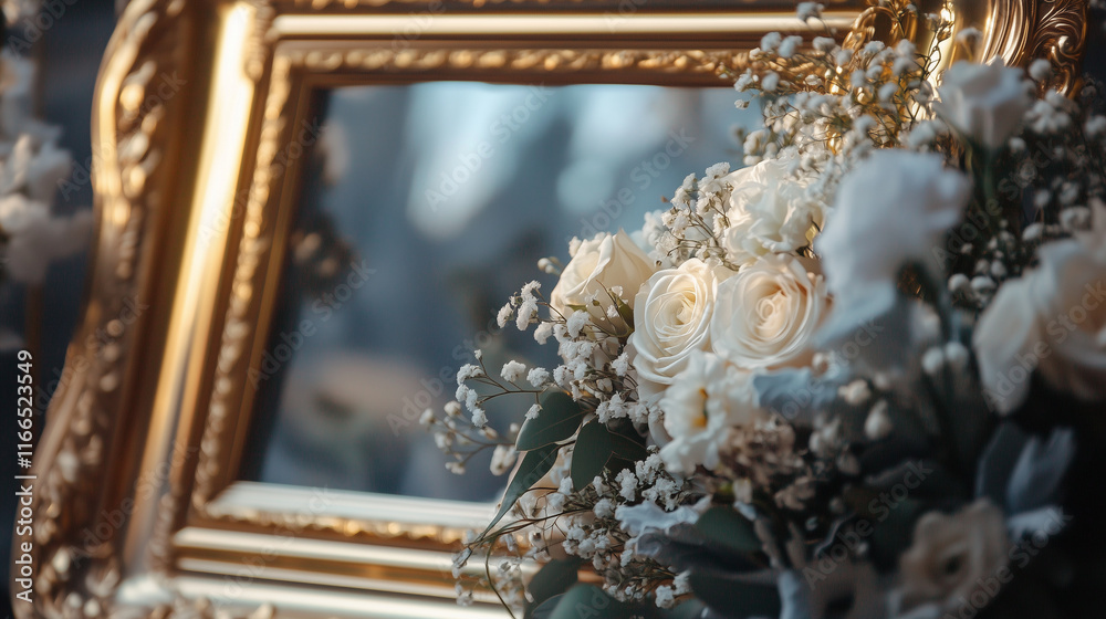 Obraz premium Luxury flower frame background wallpaper
