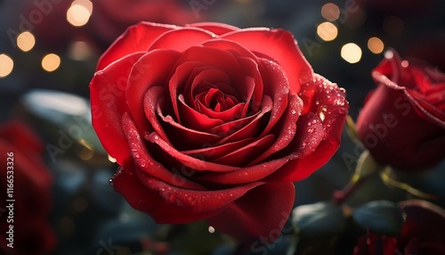 幻想的で美しい深紅の薔薇3