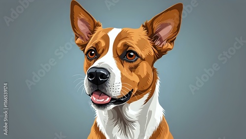 A Stunning Portrait of a Basenji Dog photo